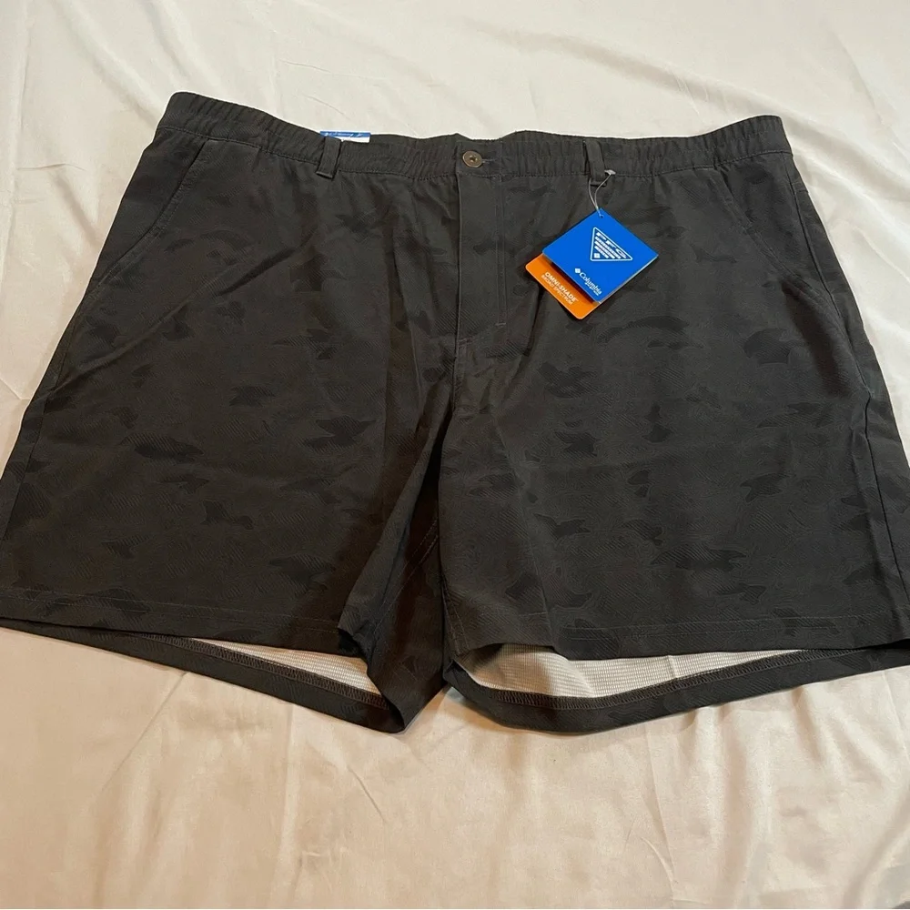 Columbia PFG Terminal Tackle Shorts Mens XXL 6in Grey‎ Topo Camo FM5761 NWT